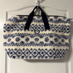 PINK Victoria's Secret Navy and Cream Tote Bag